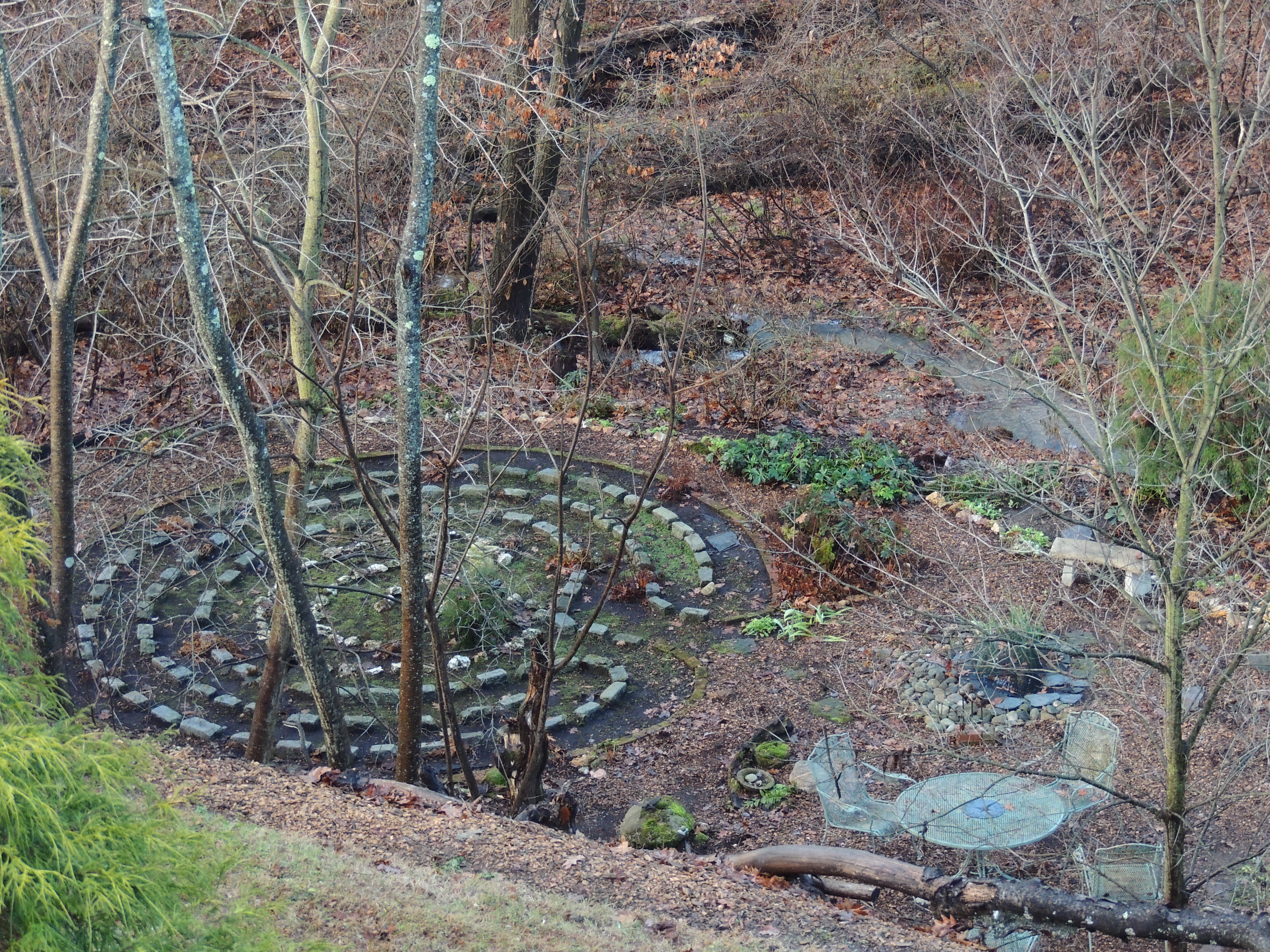 DECEMBER 2018 looking down at the labyrinth